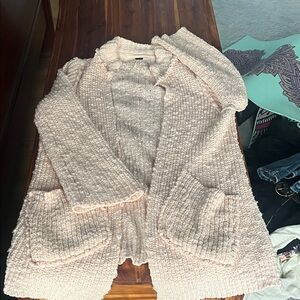 Free People Soft Pink Cardigan Sweater
